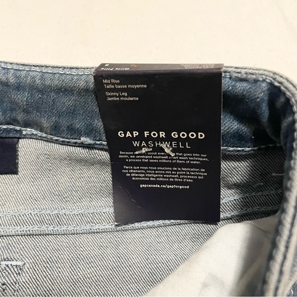 Gap Kids Glitter Graphic Skinny Jeans with Stretch Size 8 - Picture 9 of 16